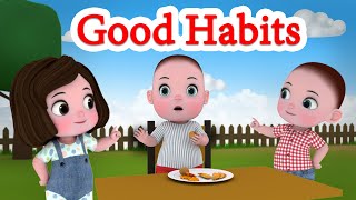 Good Habits  Hindi Rhymes For Children  चबाकर खाओ Jingle Toons [upl. by Anirbes815]