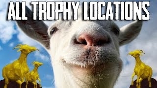 Goat Simulator ALL TROPHY LOCATIONS GUIDE [upl. by Gunilla260]