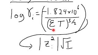 Using the Debye–Hückel Limiting Law [upl. by Whitney]