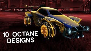 10 More Beautiful Octane Designs in Rocket League [upl. by Aerdnaek]