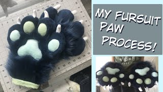 Fursuit Paw ProcessTutorial [upl. by Anelyak]