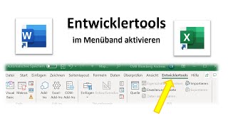 Entwicklertools im Menüband von Excel und Word aktivieren  Das Menüband anpassen [upl. by Moe]