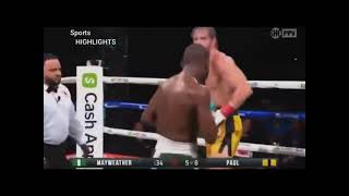 Floyd Mayweather Jr vs Logan Paul the best highlights [upl. by Leahcim]