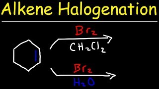 Halogenation of Alkenes amp Halohydrin Formation Reaction Mechanism [upl. by Leinad89]