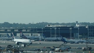 New York JFK Airport Live with ATC [upl. by Anayhd]