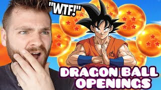 I FINALLY REACTED to quotDRAGON BALL Openings 18quot  New Anime Fan  REACTION [upl. by Tuinenga243]