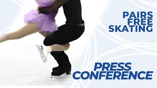 Press Conference Pairs Free Skating  ISU WorldFigure Skating Championships  Stockholm 2021 [upl. by Bauer]