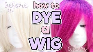 HOW TO DYE A SYNTHETIC WIG  Alexas Wig Series 7 [upl. by Japheth]