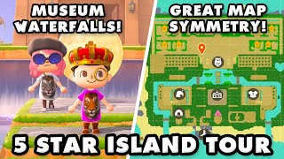 This Gorgeous 5 Star Island Has Excellent Symmetry Animal Crossing New Horizons Island Tour [upl. by Edith486]