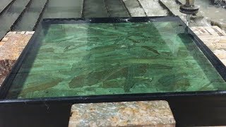 Bulletproof Glass vs 60000 PSI Waterjet [upl. by Anniahs]