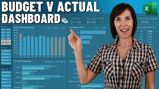 Easy Build Budget vs Actual Dashboard  FREE File Download [upl. by Anilehcim]