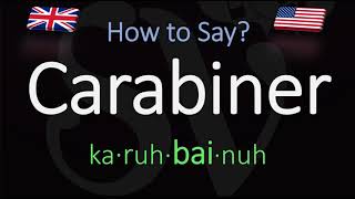 How to Pronounce Carabiner CORRECTLY Meaning amp Pronunciation [upl. by Aicelaf]