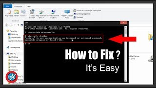 How to fix quotnot recognized as internal or external Command quot in Cmd [upl. by Eedolem151]