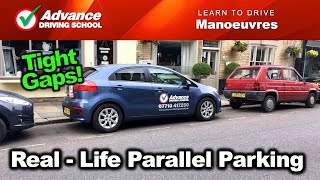 RealLife Parallel Parking  Learn to drive Manoeuvres [upl. by Inhoj]