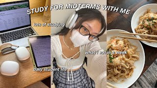 STUDY VLOG  a productive week in my life  studying for midterms what i eat amp new hobbies [upl. by Carrol337]