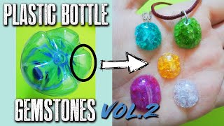 DIY Translucent Plastic Bottle Gemstones  No Resin [upl. by Tatman]