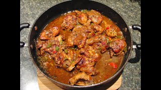 Jamaican Brown Stew Chicken Recipe Video [upl. by Ecirtaemed]