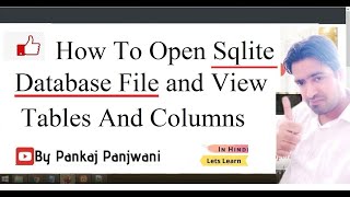 How To Open Sqlite Database File and View Tables and Columns  Hindi [upl. by Aidul]