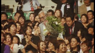 Hayao Miyazaki Surprises everyone on Joe Hisaishis Studio Ghibli Concert [upl. by Killen]