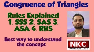 Congruence of Triangles  SSS SAS ASA RHS Rules [upl. by Cleti]