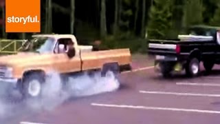 Ford Against Chevy In Hilarious Truck Tug Of War [upl. by Cerallua109]