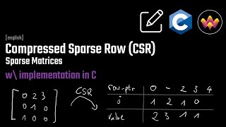 Compressed Sparse Row CSR  Sparse Matrices  with implementation in C [upl. by Kristel299]