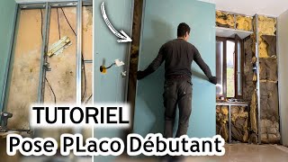 Comment Poser une Plaque Placo BA13  Structure  Plaque de plâtre [upl. by Thadeus]