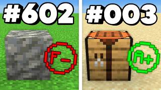 Ranking EVERY Minecraft Block From Worst To Best [upl. by Rosenberger408]