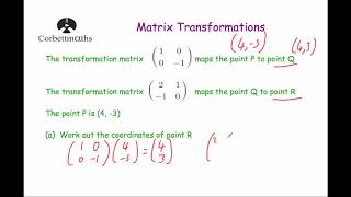 Matrix Transformations  Corbettmaths [upl. by Lampert907]