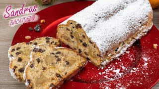 schneller Quarkstollen mit Marzipan  ohne Wartezeit servierfertig  Christstollen Weihnachtsstollen [upl. by Ennairda]