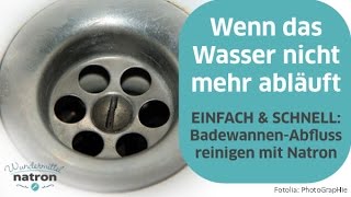 BadewannenAbfluss reinigen mit Natron und Essig [upl. by Hctud759]