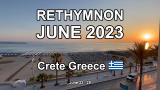 RETHYMNON CRETE JUNE 2023 4K [upl. by Hazel215]