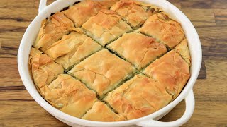 Greek Spinach Pie Recipe Spanakopita [upl. by Ilojne931]