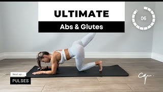 Ultimate Abs and Glutes Workout  No Equipment  Follow Along [upl. by Danczyk212]