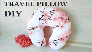 DIY Travel Pillow  How to Make Neck Pillow [upl. by Eedyah]