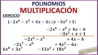 MULTIPLICACIÓN ENTRE POLINOMIOS [upl. by Shaughn]