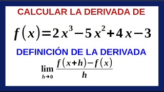 Derivada por definición Función Cúbica Ejemplo 3 [upl. by Sirraj512]