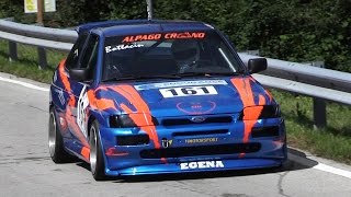 Ford Escort RS Cosworth Turbo Anti Lag Backfires amp Sound On Hillclimb [upl. by Nehgam]