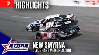 Clyde Hart Memorial 200  ASA STARS National Tour at New Smyrna Speedway 21125  Highlights [upl. by Arelc]