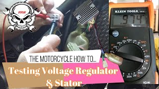 Battery Voltage  RegulatorRectifier amp Stator Test [upl. by Eintruoc786]