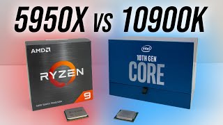 AMD Ryzen 9 5950X vs Intel i910900K CPU Comparison [upl. by Noyek57]