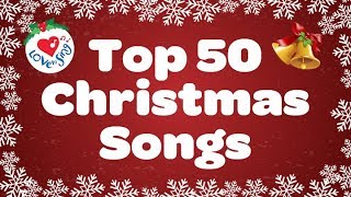 Top 50 Christmas Songs amp Carols  Over 2 Hours Beautiful Xmas Music [upl. by Garik]