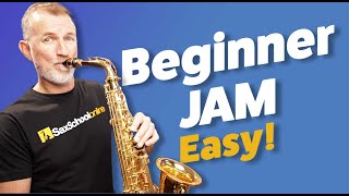 Easy Saxophone Jam for Absolute Beginners [upl. by Aerdnas317]