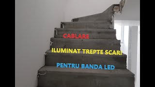 Electrician  Cablare iluminat trepte scari pentru banda led [upl. by Wasserman]