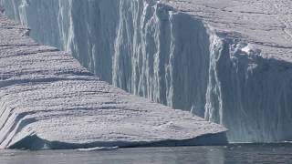 Large Iceberg Breaking near Ilulissat [upl. by Merriman]