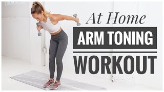 TONED ARMS  Home Workout [upl. by Rehtnug]