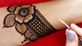 कारवाचौथ स्पेशल आसान मेहंदी डिजाईन New Latest Indo Arabic Mehndi Designs Front Hand Mehandi Easy [upl. by Okoyik]