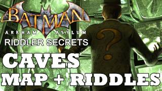 Batman Arkham Asylum The Caves Secret Map and Riddles [upl. by Hanny]