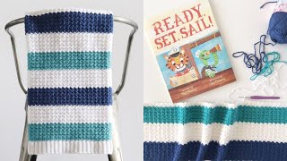 Crochet Nautical Baby Blanket [upl. by Xuaeb66]