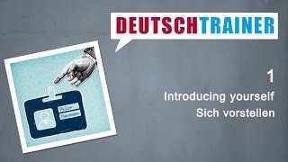 German for beginners A1A2  Deutschtrainer Introducing yourself [upl. by Nosnaj]